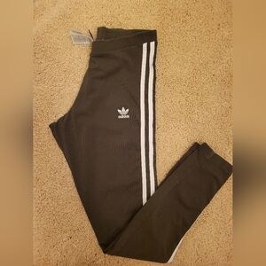 Adidas Olive Green leggins with White Stripes